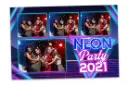 Neon Retro Party 4x6 Photo Booth Template for Birthdays, Company Events, and School Homecoming/HOCO