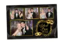 Black and Gold Mardi Gras Photo Booth 4x6 Template for Masquerade Party, Prom, Birthday, School HOCO/Homecoming