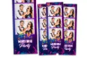 Mardi Gras Neon 2x6 Photo Booth Template for Masquerade Party, Homecoming/HOCO, and Birthday Celebrations