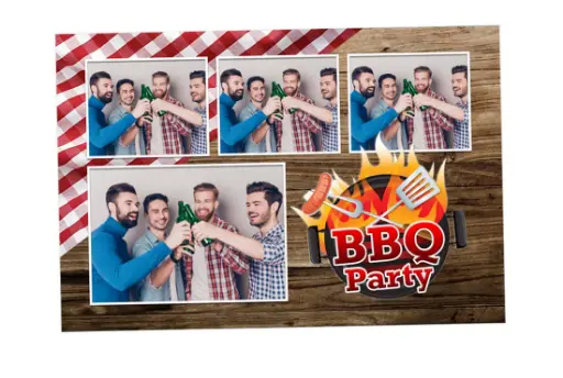 [BT-0010] Barbeque Picnic Photo Booth 4x6 Template for Birthdays, BBQ Party, and Reunions